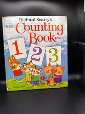Vtg Richard Scarry s Best Counting Book Ever Oversized 1975 Book Club Edition HC
