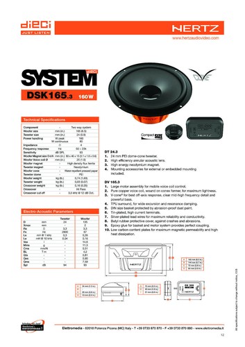 Kit 6 Casse Altoparlanti HERTZ Anteriori+Posteriori per AUDI A3 8P 3 Porte 2003> - Foto 14 di 24