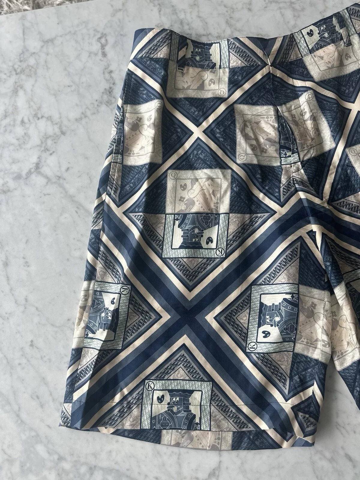 Short bermuda en soie Christian Dior CD x Kenny Scharf taille 46 Italie Paris M