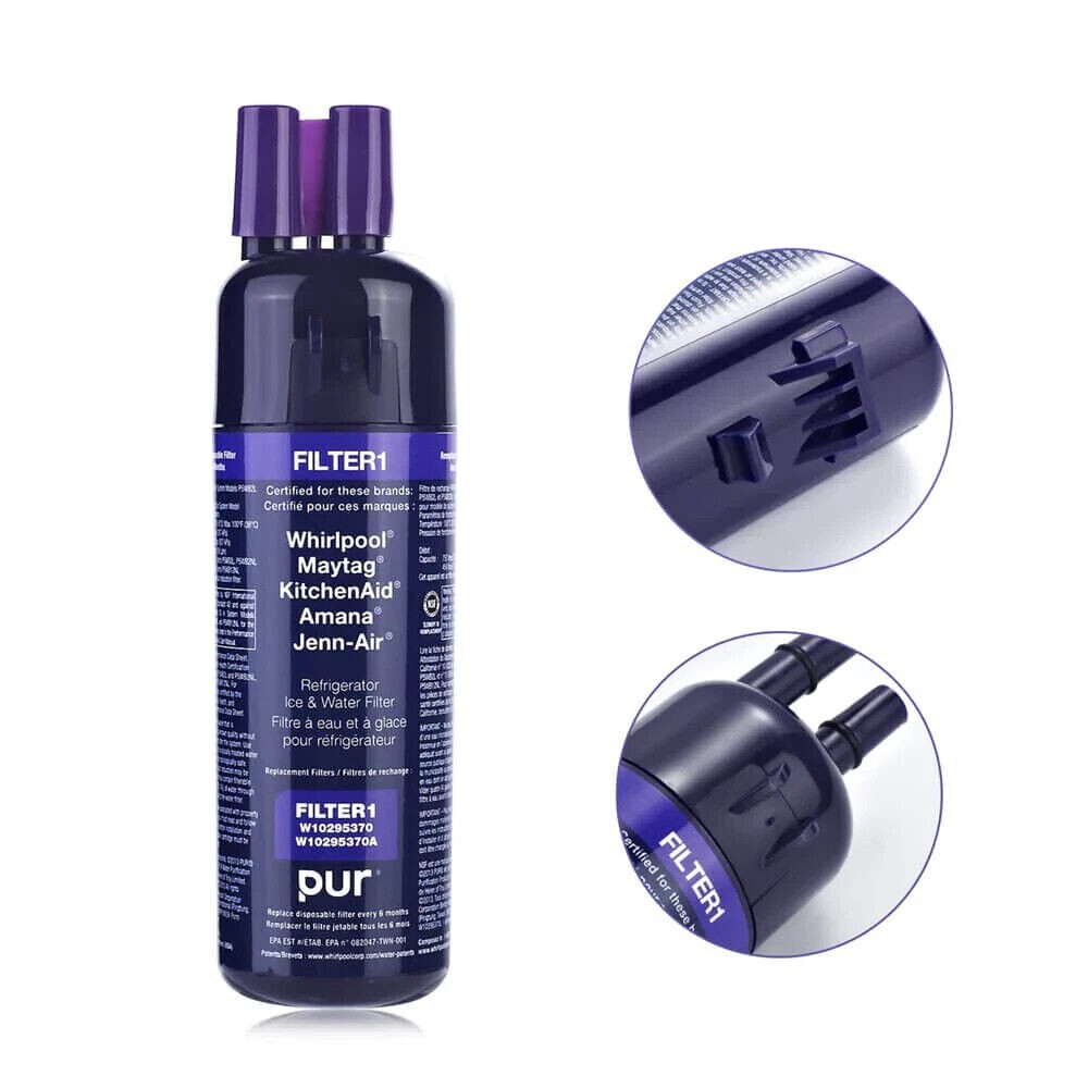 (3 pack) Whirlpool W10295370 Pur Filter1 Refrigerator Water Filter.FREE