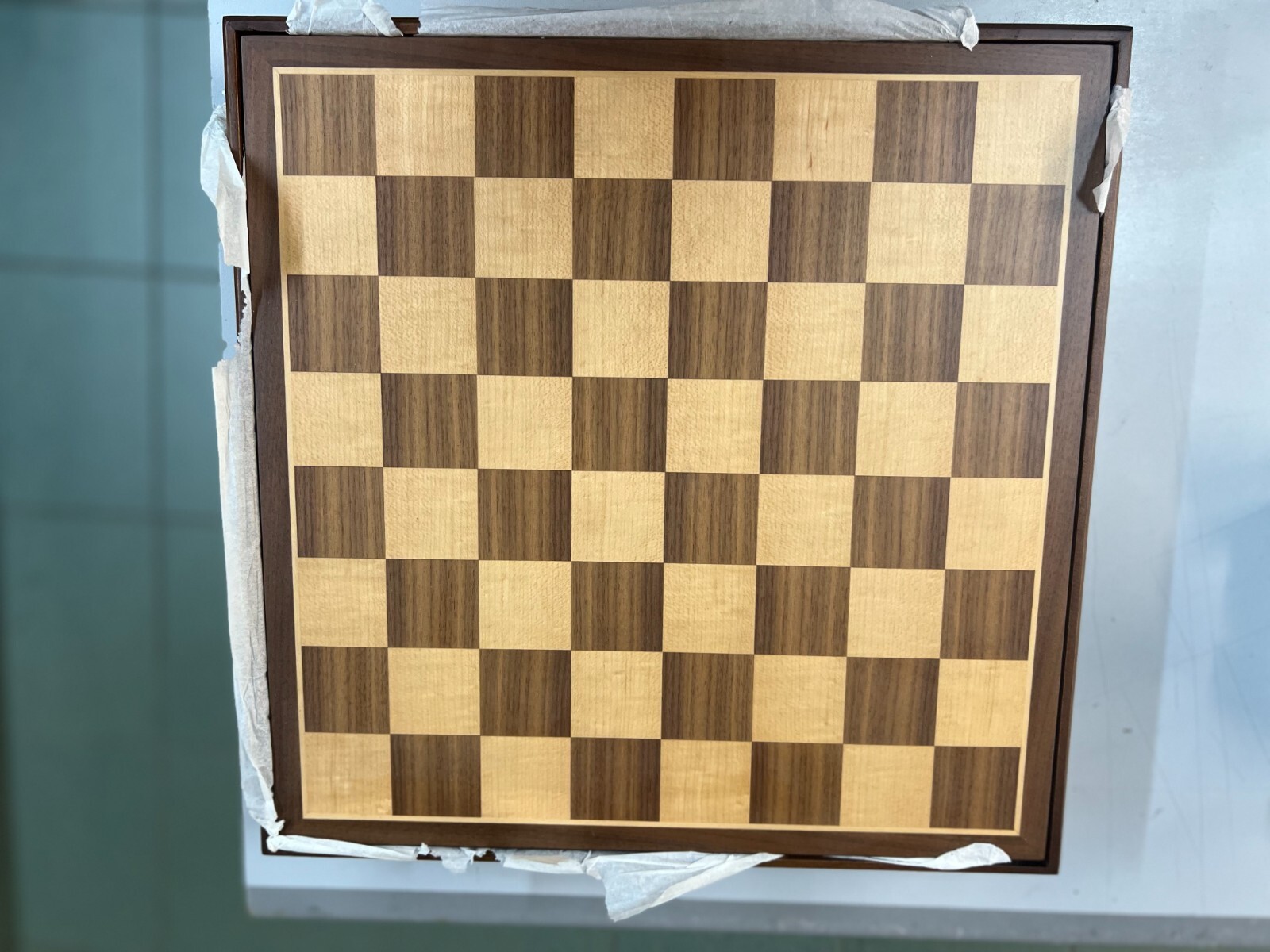 SCACCHIERA  IN LEGNO CON ' SCACCHI ' .... ' DAL NEGRO '  !!! 36x36