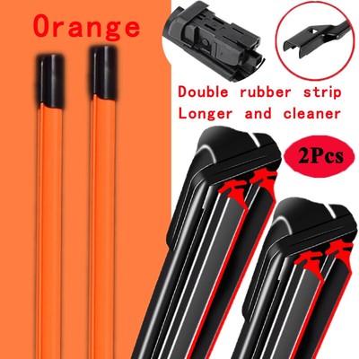 26'' 19'' Push Button 19mm Double Rubber Car Wipers Blades Windshield Windscreen