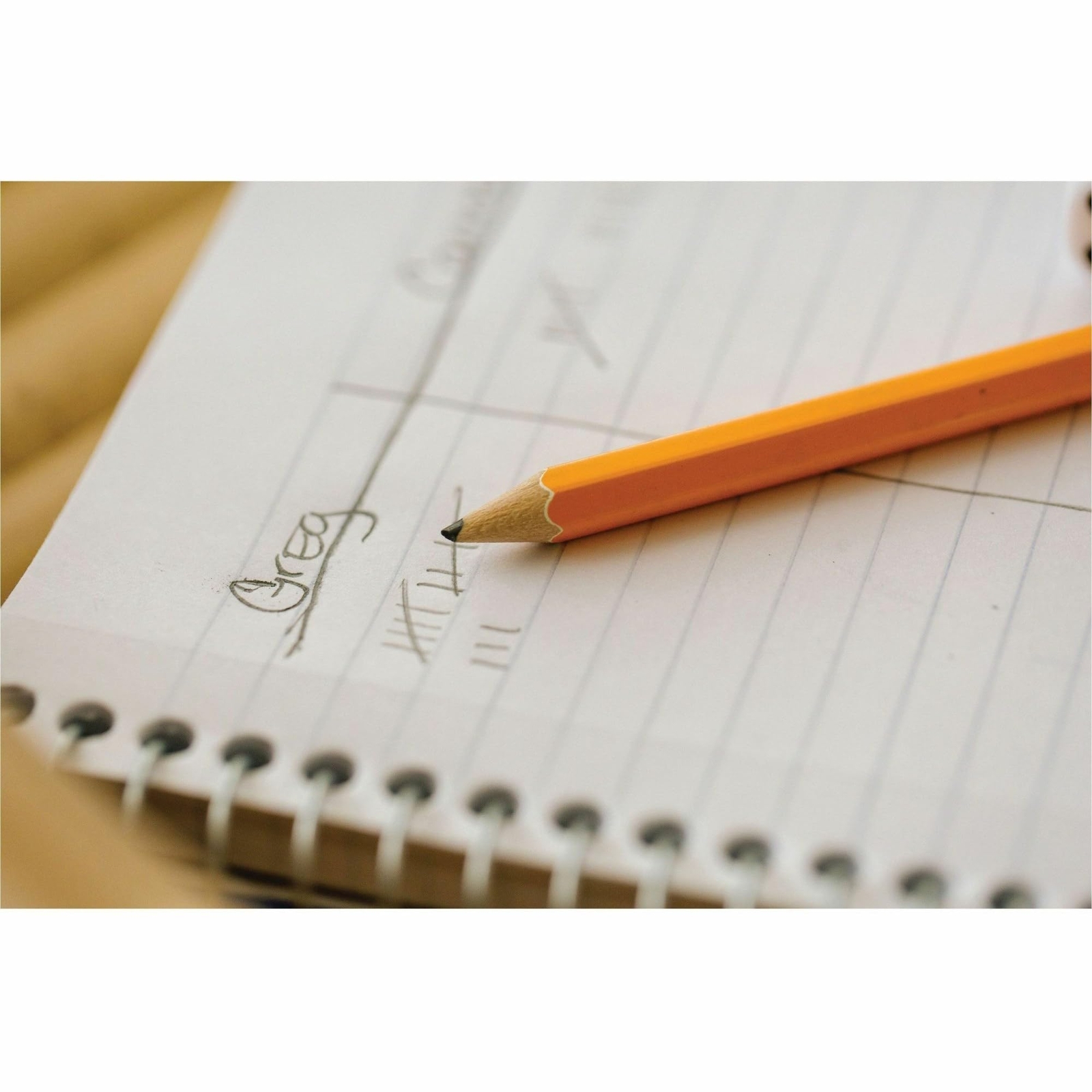 Golf Pencils With Erasers #2 HB Lead Yellow Pack Of 72