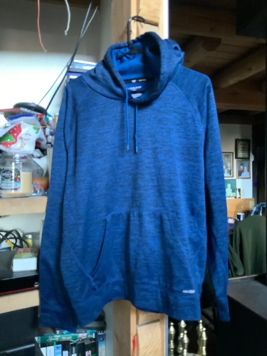 Tek Gear DryTek MENS Large Blue Black Hoodie Pullover Sweatshirt