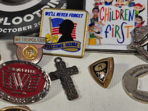 Grandpa's Junk Lot of Pins, Lapel, Flags, Fraternal, 4H, Fun, Political, 35+ - Picture 11 of 16