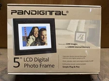 PANDIGITAL Digital Photo Frame Simple Plug & Play w/ Remote 128MB 5" LCD NIB