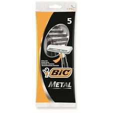 Bic Metal Men's Disposable Shaving Razors, 5-Count x 1 Pack