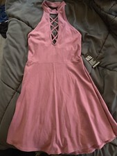 Express Pink Halter dress NWT body con