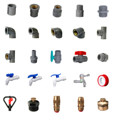 Grey PVC Imperial BSP Threaded Pressure Pipe Fittings Ponds Pools Aquarium DIY