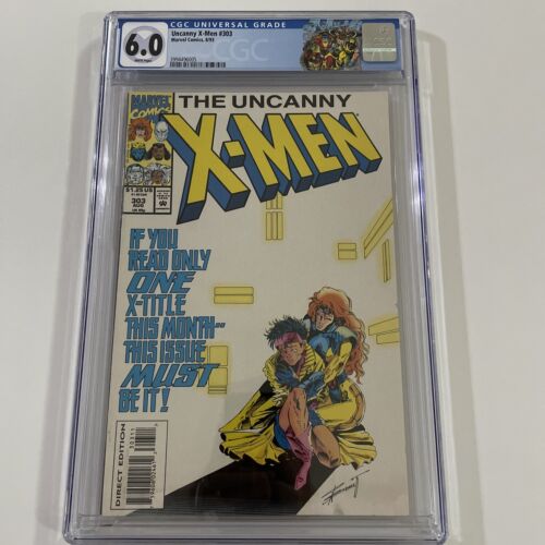 The Uncanny X-Men 303 Zeitungsstand Marvel Comics CGC 6.0 - kundenspezifisches Etikett - Bild 1 von 4