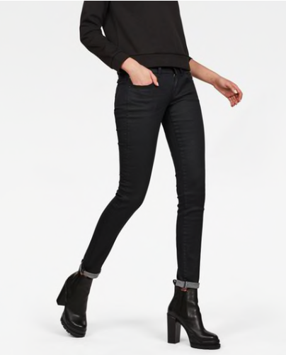 G Star Lynn Mid Waist Skinny Jeans 