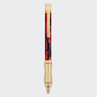 Brand New 2023 Sensa METRO GOLD Plasmuloid  Black cherry  Swirl  Ball Point Pen
