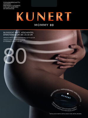 Kunert MOMMY 80 Innovative Schwangerschafts-Strumpfhose, Höschenteil erweiterbar