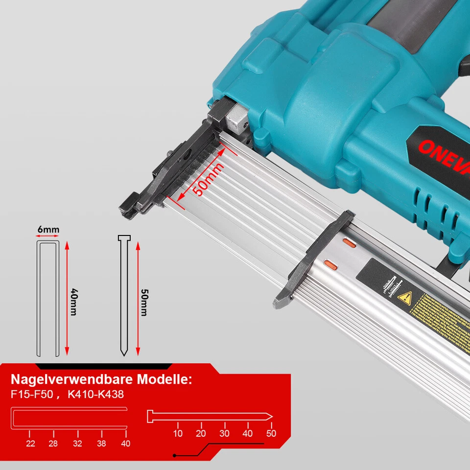 Für Makita 18V Akku Tacker & Nagelpistole 2in1 Nagelgerät Nagler Akkutacker Holz - Bild 3 von 4