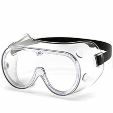 Safety Goggles Anti Fog, Clear Lens Wide Vision, Adjustable, Eye Protection