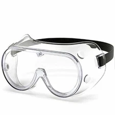 Protective Safety Goggles - Clear Lens & Anti Fog - Clear Wide-Vision - Adjus...
