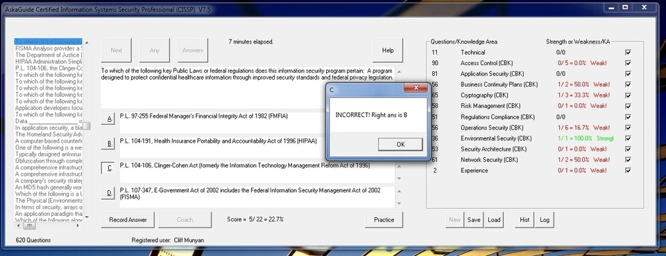 CISSP Exam Review Software - Exam Questions Test Training Simulator - Image 3 of 4