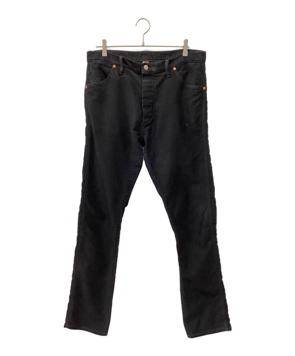 RRL RALPH LAUREN HIGH SLIM-FIT MOLESKIN PANTS MEN BLACK