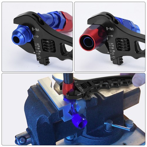 AN-3 (3AN) TO AN-12 (12AN) Adjustable Billet Aluminium Wrench Spanner Tool Black - Picture 5 of 12