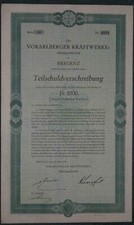 Vorarlberger Kraftwerke-Aktiengesellschaft Serie 41 5% Anleihe 1000 CHF 1930