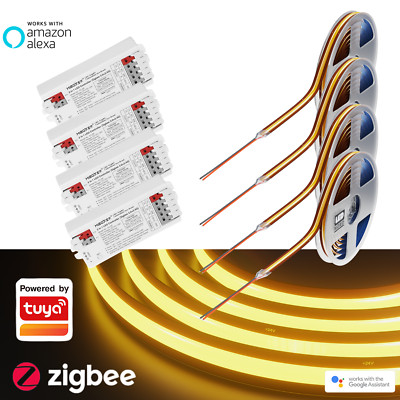 LED Streifen Stripe Kette Streifen Set Trafo Controller Zigbee warmweiß COB