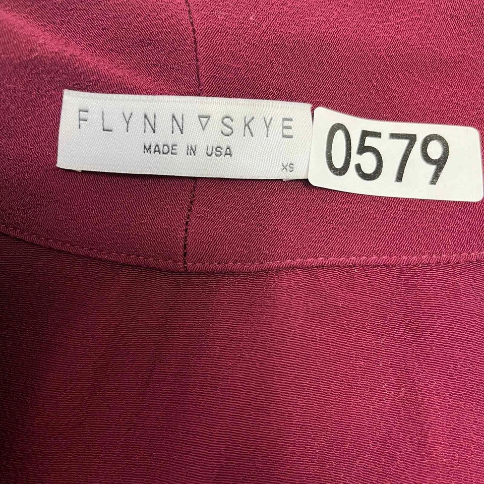 Flynn Skye Wrap Dress Size XS, Maroon - Image 3 of 4