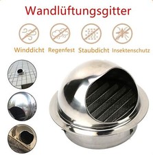 Edelstahl Lüftungsgitter – Wetterschutzgitter Für Dunstabzugshaube, 50 Mm Bis 400 Mm Durchmesser
