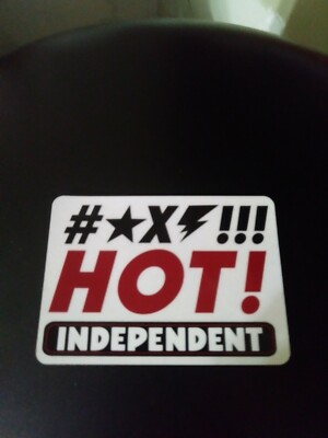 INDEPENDENT SKATEBOARD TRUCK CO. THE F*** HOT LOGO SQUARE SKATEBOARD STICKER