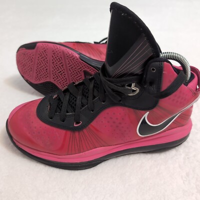 Nike Air Lebron James 8 V2 Spark Solar Red Pink Basketball Shoes Size 6Y...