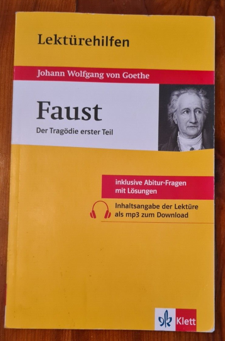 Klett-Verlag Lektürenhilfe Faust inkl. Abitur-Fragen mit Lösungen - gebraucht - David Safier