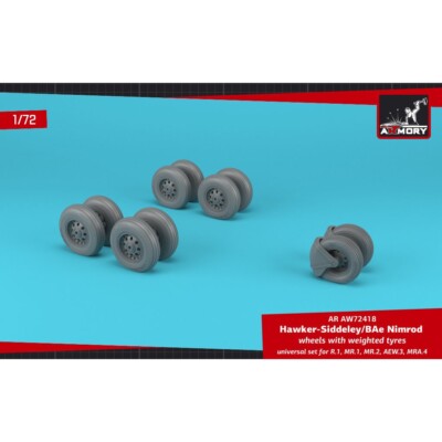 Armory Models AR AW72418 Scale model kit 1/72 BAe Nimrod wheels w/weighted tires