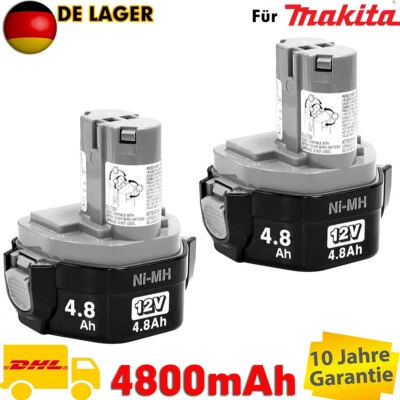 2Pack 12V Akku Für Makita 6271D 6316D 6317D 6319D 1220 4.8Ah 1222 1233 1234 1235