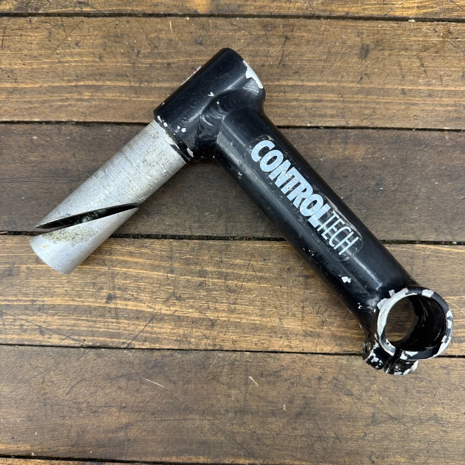 Vintage Control Tech Stem 1 1/8 in Threaded Quill 25.4 mm 140 mm Black USA - Image 2 of 4