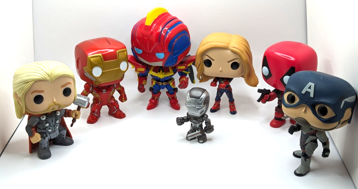 【在庫ラスト】FunkoPOP! MARVELシリーズ 16体セット 7 Marvel Funko Pop! Figures Thor Iron Man Captain Marvel Deadpool