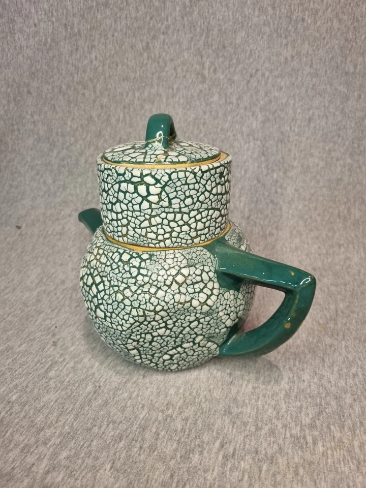 Théières "ARTS-CERAM grand feu" , céramique craquelé, couvercle recollé. - Photo 2/4