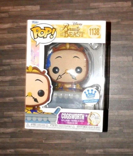 FUNKO POP MOVIES DISNEY BEAUTY & THE BEAST COGSWORTH #1138 FUNKO SHOP EXCLUSIVE