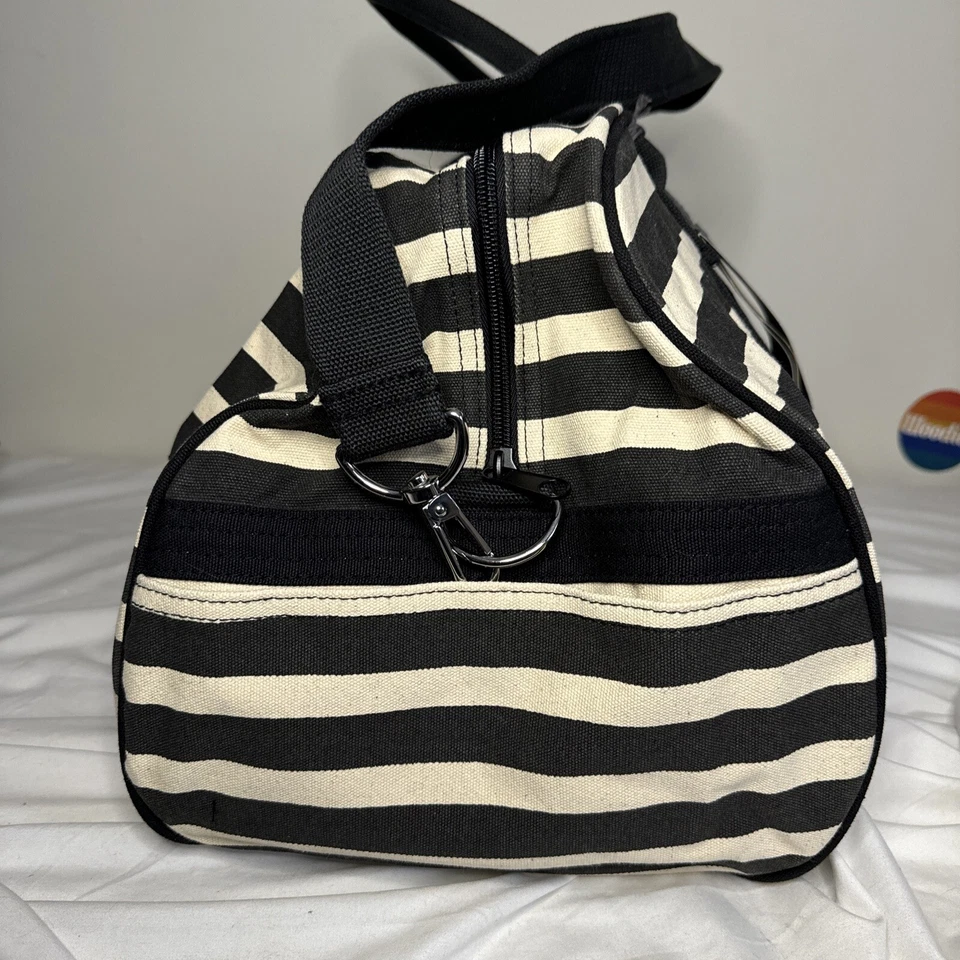 Country Road Australia 棉绒条纹传统标志托特包黑色奶油色 — 第 3/4 张图片