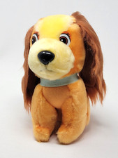 Disney Land World Vintage Lady And The Tramp Stuffed Animal Plush Dog 6.5" W Tag
