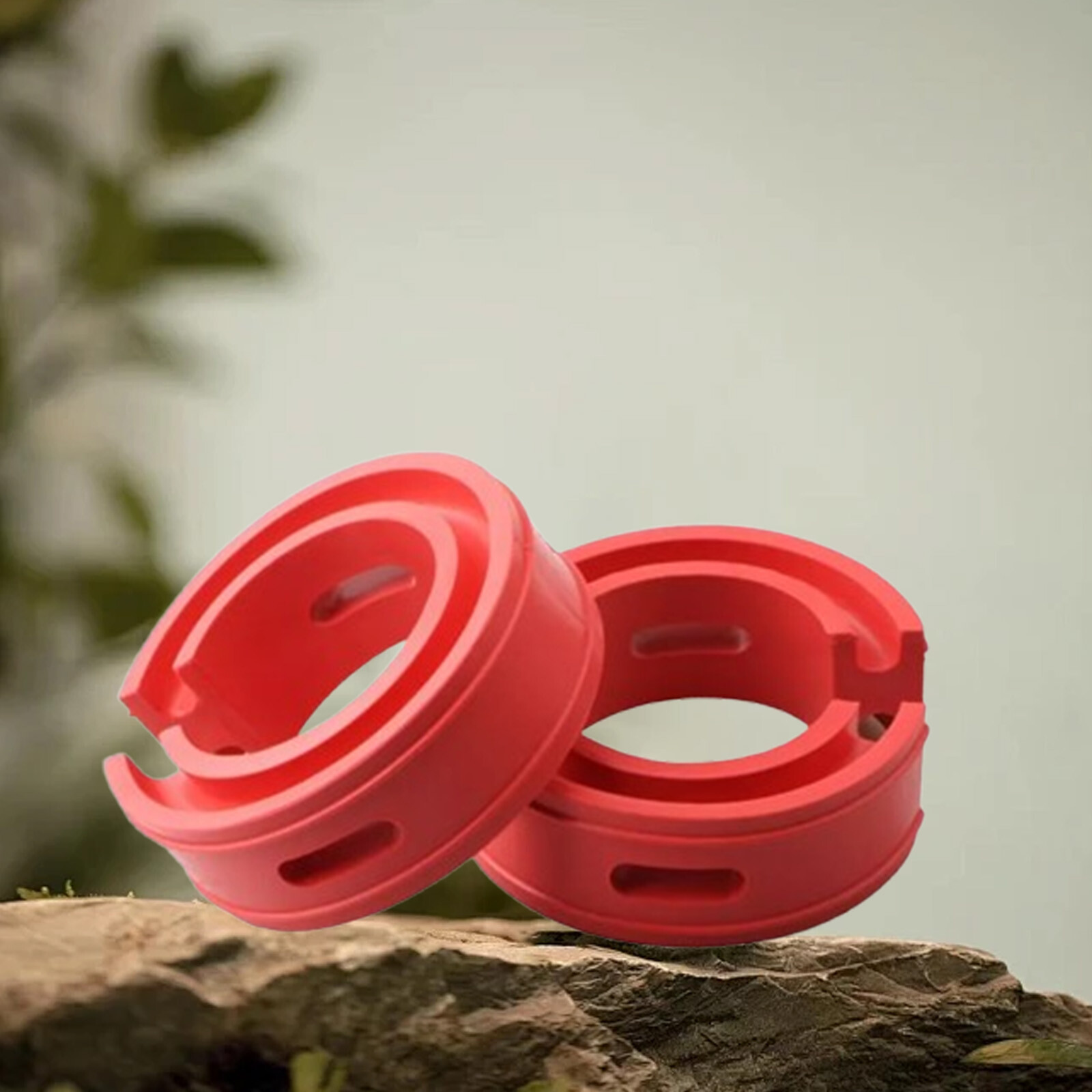 SUV Car Interior Shock Absorber Coil Spring Power Cushion Buffer Red Rubber 2p8G