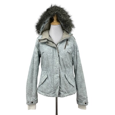 Columbia Jacket Womens M Medium Gray Omni Shield Faux Fur Hood