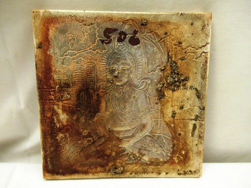 Antique Tile Ceramic Porcelain Lord Shiva Indian God Mahadev Hindu Mythology*506 - Picture 5 of 6