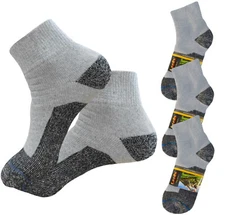 4-8-12 ANKLE socks REINFORCED Gray COTTON SOCKS FULL CUSHION SIZE 9-11