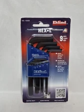 EKLIND 10509 Hex-L Key allen wrench - 9pc set Metric MM sizes 1.5-10 Short