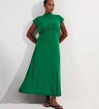 Karen Millen Plus size Drapey Crepe Jersey Corset Detail Maxi Dress size xl