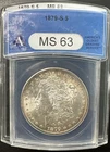 1879 S Morgan Silver Dollar -  ANACS holder, MS 63 Beautiful Toning