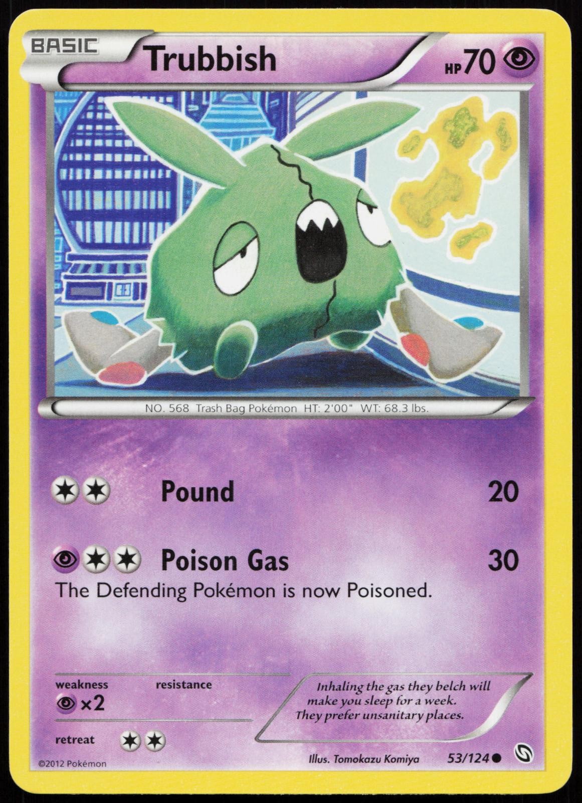 Trubbish 53/124 Common Dragons Exalted Pokemon Lightly Played