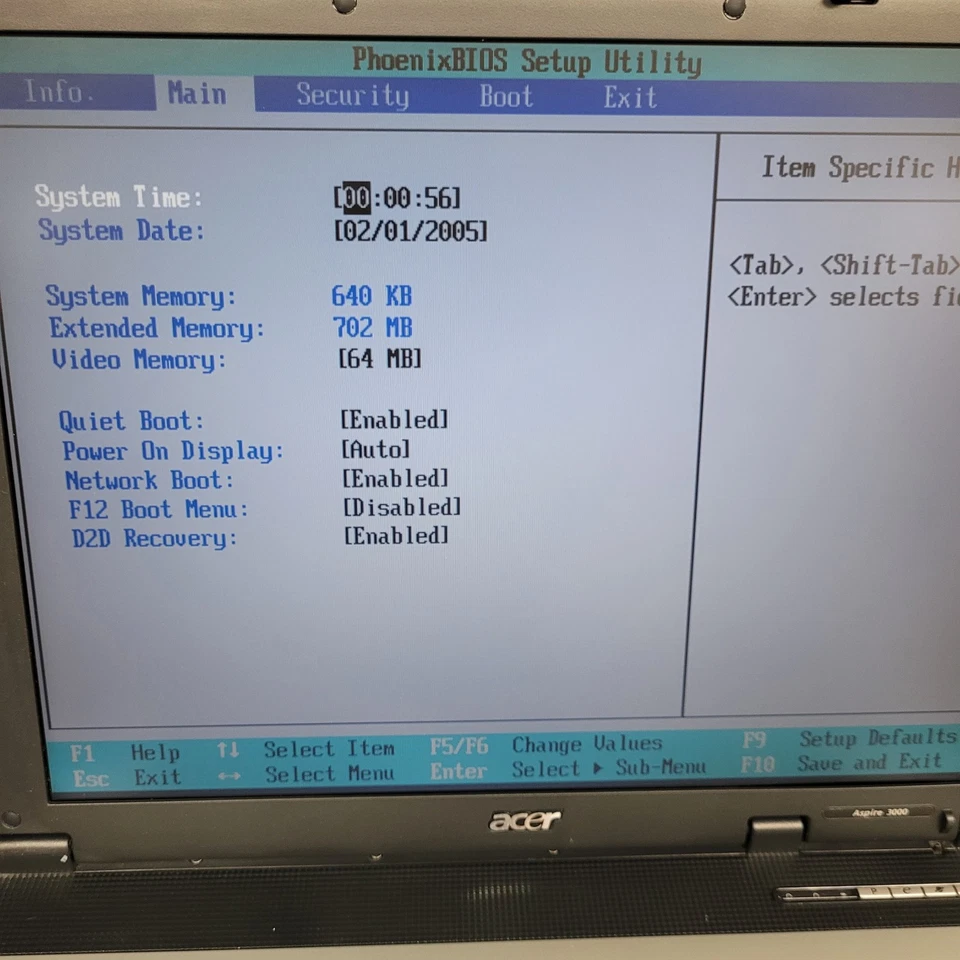 Ноутбук Acer Aspire 3003 LCi / процессор AMD Sempron 3000 / 640 КБ RAM / без жесткого диска - Изображение 3 из 4