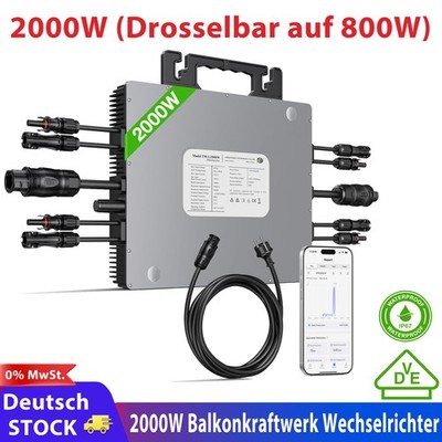 2000W Drosselbar auf 800W Mikrowechselrichter Micro Wechselrichter mit WiFi APP