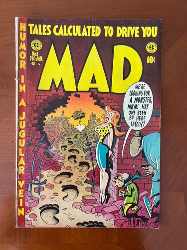 MAD #8 1953 EC Comics Harvey Kurtzman Golden Age Original Early MAD Beautiful