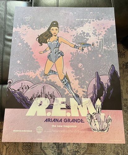 RARE Ariana Grande REM promo poster 22x28